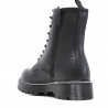 Botines planos Stay militares con cordones negros