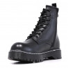 Botines planos Stay militares con cordones negros