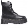 Botins plataforma militars amb cordons negres i plataforma