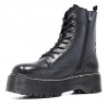 Botines plataforma militares con cordones negros y plataforma