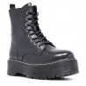 Botines plataforma militares con cordones negros y plataforma