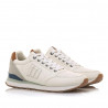 Sabates sport Mustang 84697 porland classic en blanc amb detalls blaus i marrons