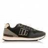 Zapatillas urban Mustang 60441 joggo classic negras con paneles rosas