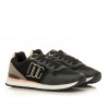Zapatillas urban Mustang 60441 joggo classic negras con paneles rosas