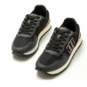 Zapatillas urban Mustang 60441 joggo classic negras con paneles rosas