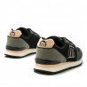 Zapatillas urban Mustang 60441 joggo classic negras con paneles rosas
