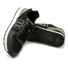 Zapatillas urban Mustang 60441 joggo classic negras con paneles rosas