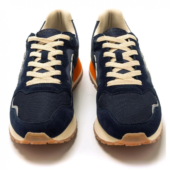 Zapatos sport Mustang 84427 joggo classic en azul marino y grises - Querol online