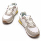 Zapatillas urban Mustang 60080 joggo classic blancas con detalles en colores pastel - Querol online