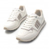 Zapatillas urban Mustang 69983 joggo classic blancas con detalles en gris
