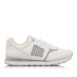 Zapatillas urban Mustang 69983 joggo classic blancas con detalles en gris - Querol online