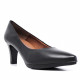 Zapatos tacón negros de piel con tacón alto fino - Querol online