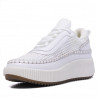 Zapatillas blancas con malla y plataforma