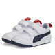 Zapatillas Puma multiflex blancas con logo azul y detalles rojos - Querol online