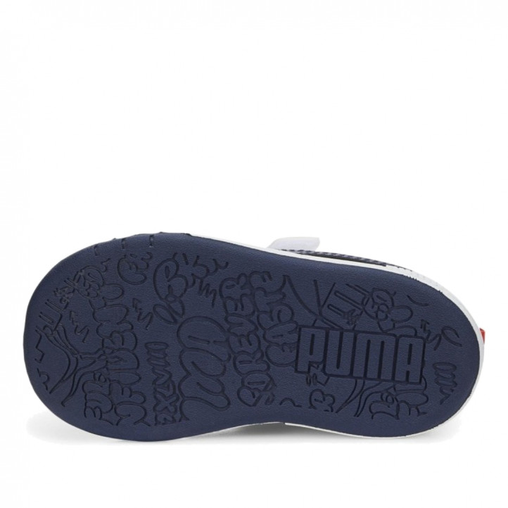 Sabatilles Puma multiflex blanques amb logo blau i detalls vermells - Querol online
