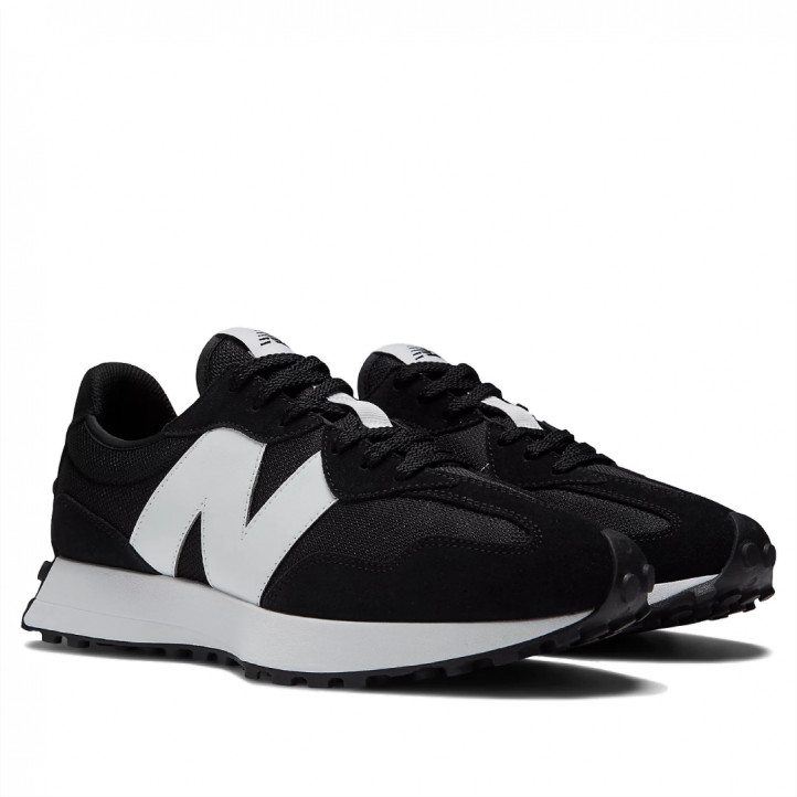 Zapatillas deportivas New Balance 327 negras con detalles blancos - Querol online