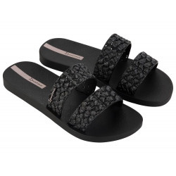 CHANCLAS DE MUJER IPANEMA RENDA II FEM BLACK/GLITTER BLACK - Querol online