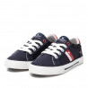Zapatillas lona Xti azul marino con detalles blancos y rojos