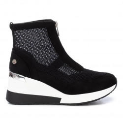 Sabatilles falca Xti negres de reixeta i detall platejat posterior - Querol online