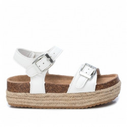 sandalias Xti blancas con hebilla doble y suela bios - Querol online