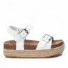 sandalias Xti blancas con hebilla doble y suela bios