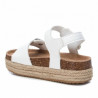 sandalias Xti blancas con hebilla doble y suela bios