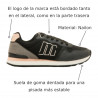 Zapatillas urban Mustang 60441 joggo classic negras con paneles rosas
