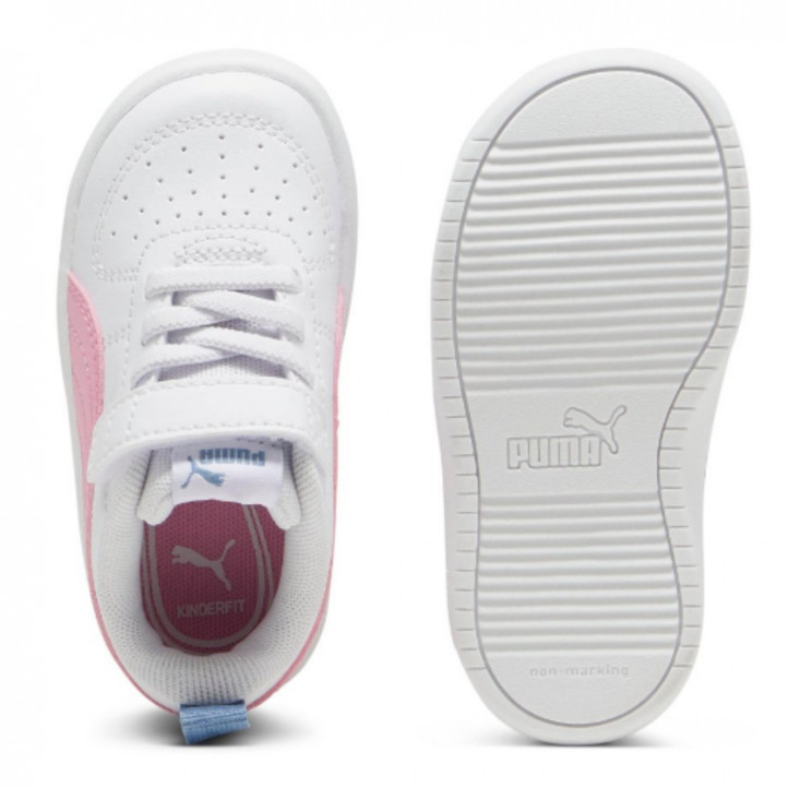 Zapatillas deporte Puma Rickie AC con logo en rosas infantiles - Querol online
