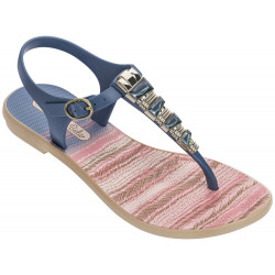 CHANCLAS DE NIñA GRENDHA JEWEL II SANDAL KIDS BEIGE/BLUE/PINK - Querol online
