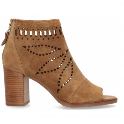 Botins de taló Alpe marrons cuir de pell