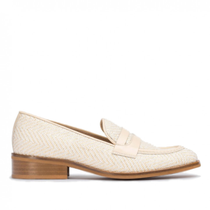 MOCASIN BICOLOR CRUDO/NATURAL WONDERS - Querol online