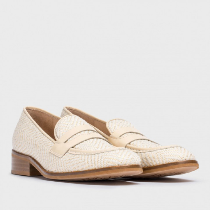 MOCASIN BICOLOR CRUDO/NATURAL WONDERS - Querol online