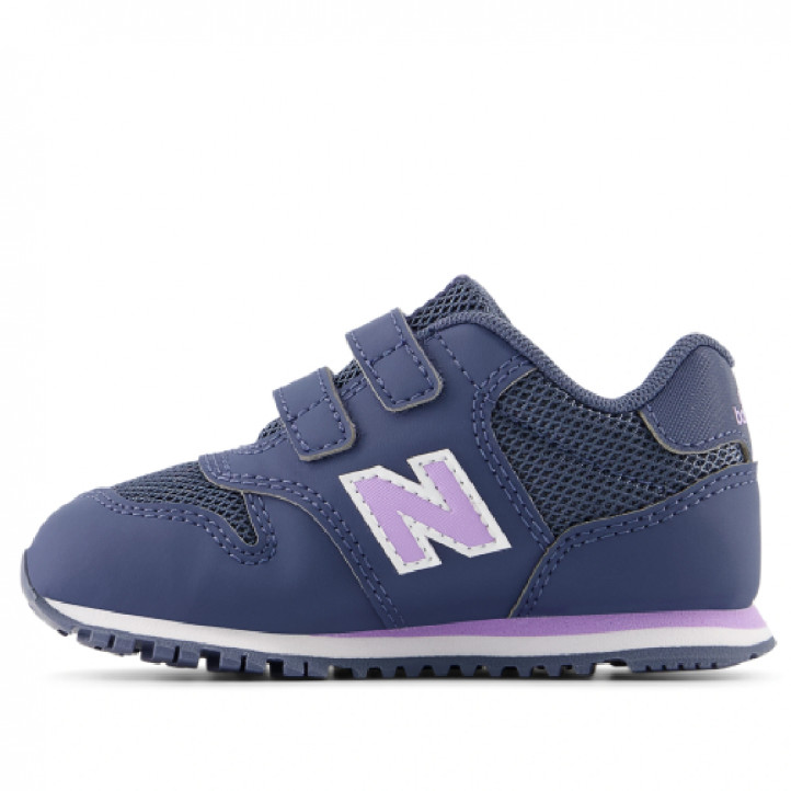 Zapatillas deporte New Balance 500 azules con detalles lilas - Querol online