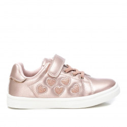 Zapatillas Xti rosas con corazones metalizados y cordones elásticos - Querol online