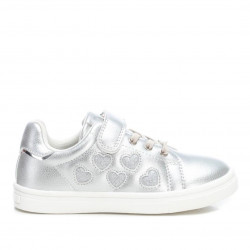 Zapatillas Xti plateadas con corazones metalizados y cordones elásticos - Querol online
