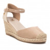 Alpargatas Xti beige de antelina y yute en la suela