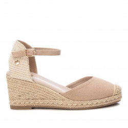 Alpargatas Xti beige de antelina y yute en la suela - Querol online