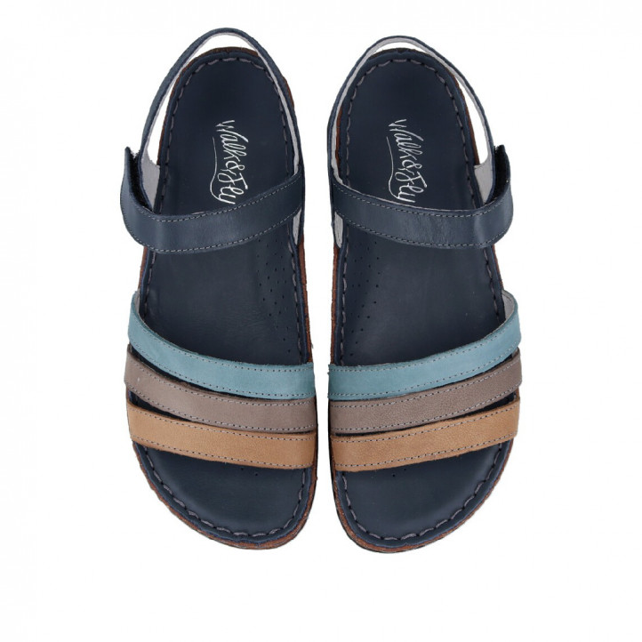 SANDALIAS AZULES WALK AND FLY RAINBOWN 3861 42670 WALK AND FLY - Querol online