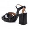 Sandalias tacón Xti negras cruzadas con tacón cuadrado