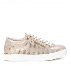 Zapatillas urban Xti doradas con troquel y cremallera lateral - Querol online