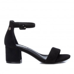 Sandàlies taló Refresh negres de pala amb polsera al turmell