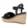 Sandalias cuña Xti negras con patrón de círculos
