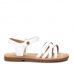 sandalias Xti blancas con tiras cruzadas y cierre de velcro al tobillo - Querol online