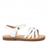 sandàlies Xti blanques amb tires creuades i tancament de velcro al turmell