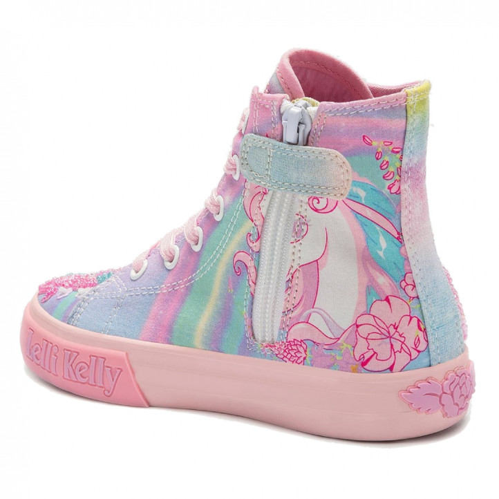 Zapatillas lona LELLI KELLY Unicorn Mid rosa - Querol online
