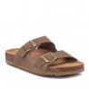 Sandalias planas Xti taupe con doble hebilla dorada y estilo bios