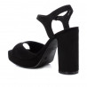 Sandalias tacón Xti negras con plataforma delantera y pulsera al tobillo