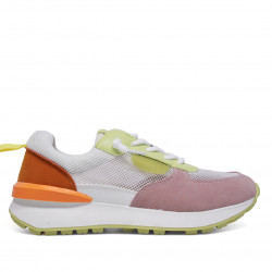Zapatillas Chika 10 modelo nenufar rosas con complementos fluor - Querol online