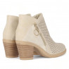 Botines tacón Chika 10 beige con detalle cremallera lateral