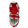 sandalias Bull Boys rojas con dinosaurio verde